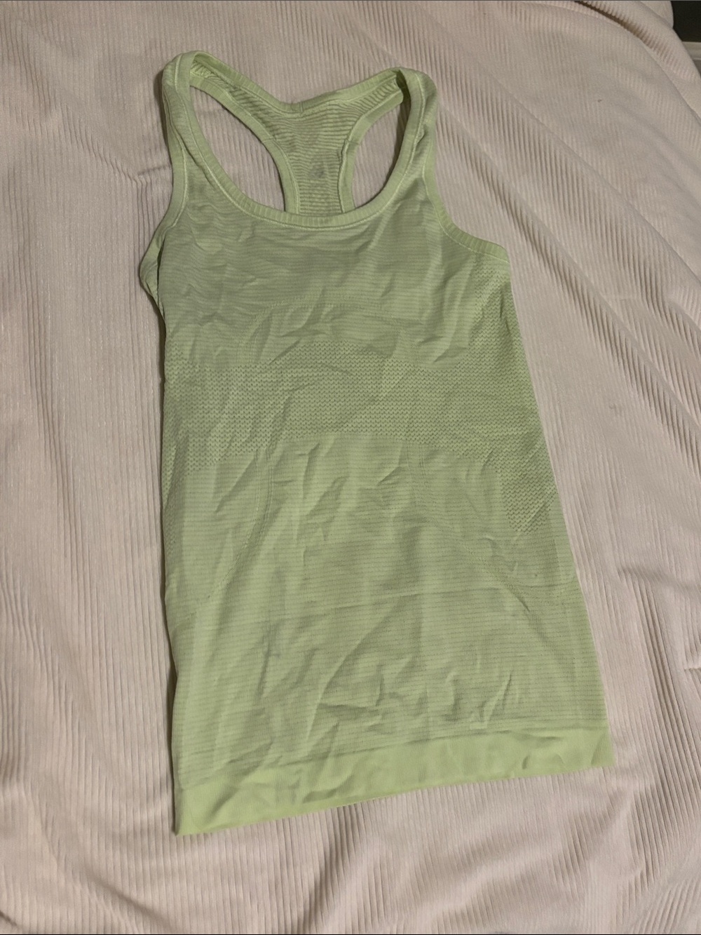 lululemon athletica Light Green Seamless Racerback Tank